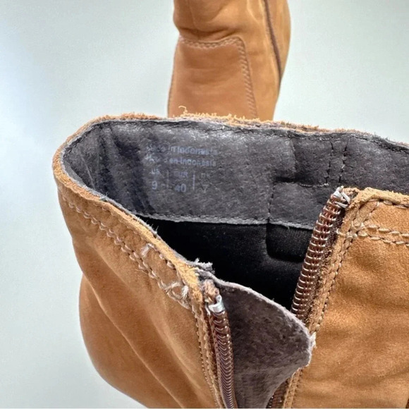 Aldo Womens 9 Suede Leather  Heeled Ankle Bootie Brown Color - Picture 14 of 15